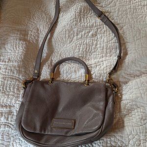 New Marc Jacobs Taupe Leather Crossbody Bag